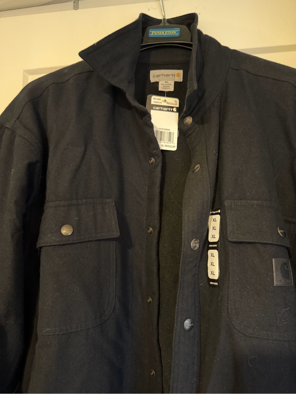 Carhartt Chore Jacket quilt lined Mens XL Chore Jacket Black